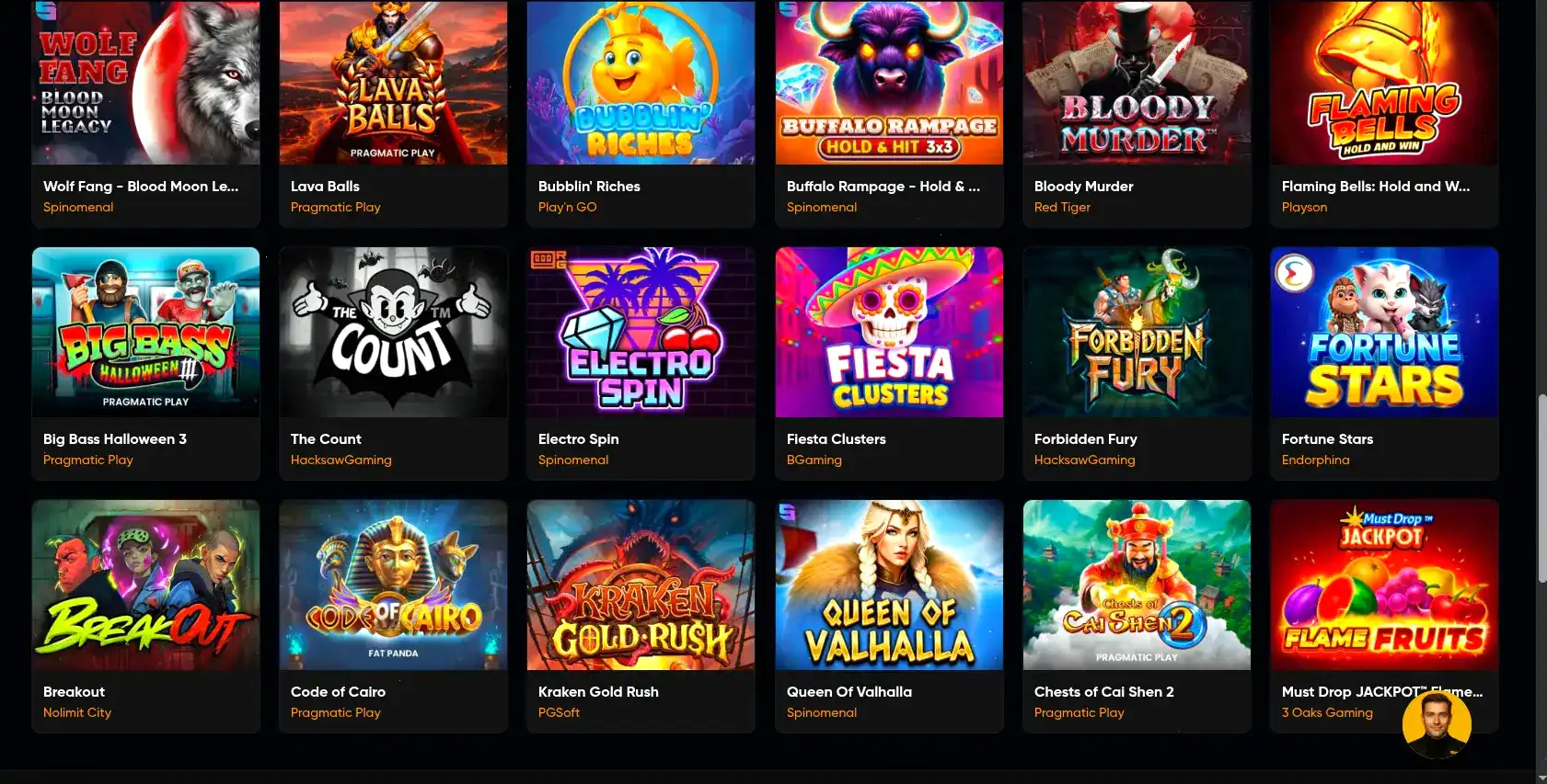 Интерфейс казино Метелица с выбором платежных систем